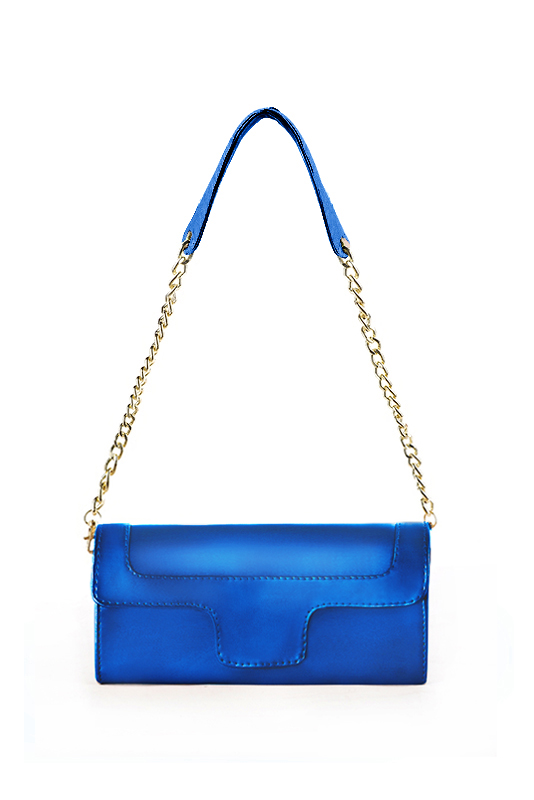 Women's electric blue luxurious elegant clutch for ceremonies, weddings and evenings out. - Top view